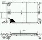 Радиатор двигателя BMW (бмв) 5 (E34)