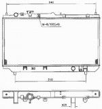 Радиатор двигателя Mazda (мазда) 323 S-P (BA)