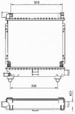 Радиатор двигателя Mercedes (мерседес) E (W124)