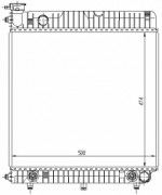 Радиатор двигателя Mercedes (мерседес) Bus (207-410)