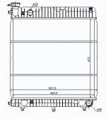 Радиатор двигателя Mercedes (мерседес) Bus (207-410)