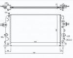 Радиатор двигателя Opel (опель) Astra H